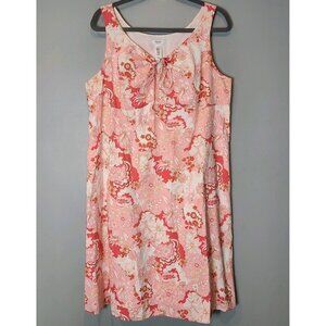 Vintage Paisley Floral Babydoll Maxi Dress 22W Cottage Pink Coquette Y2K Fairy